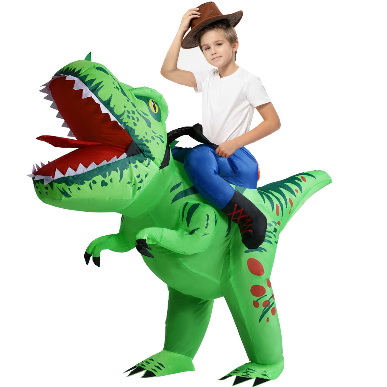 Coolmade Dinosaur Costume, Adjustable Halloween Costume for Kids (1 Piece)